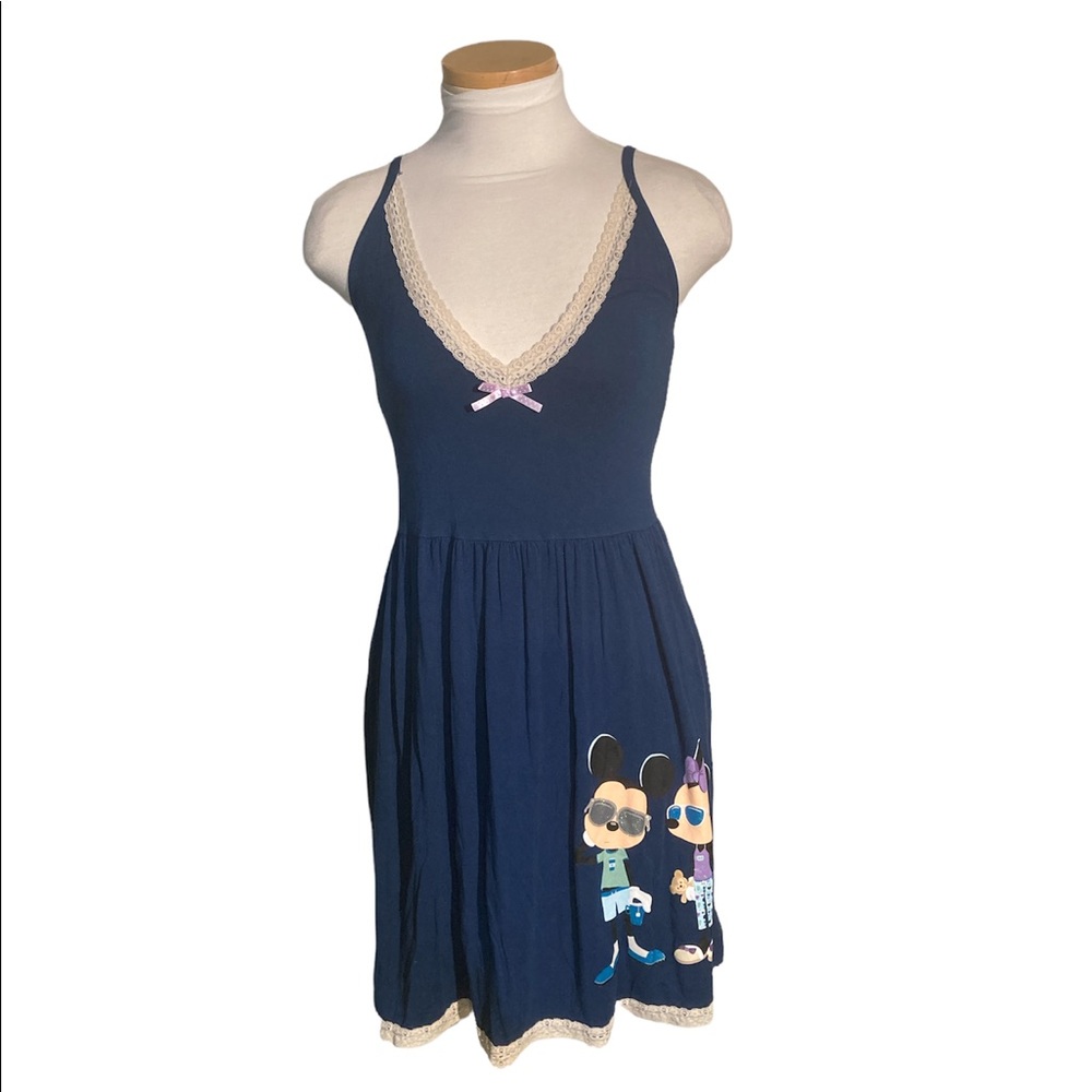 Disney Parks Night Gown Sleep Dress Mickey Mouse Minnie Mouse Size S